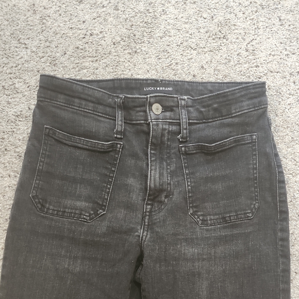 Lucky Brand Women's Charcoal High Rise Flare Jeans